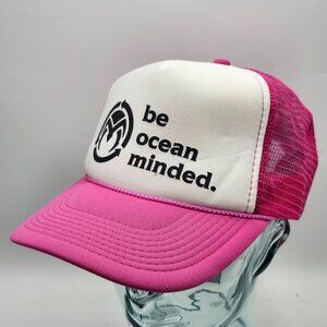Be Ocean Minded Pink Otto Mesh Foam Trucker Hat Snapback Cap Vintage